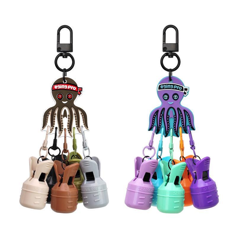 Fishing Lure Accessories - 6개/세트 실용적인 웹풋 문어/오징어 미끼, 카라비너,